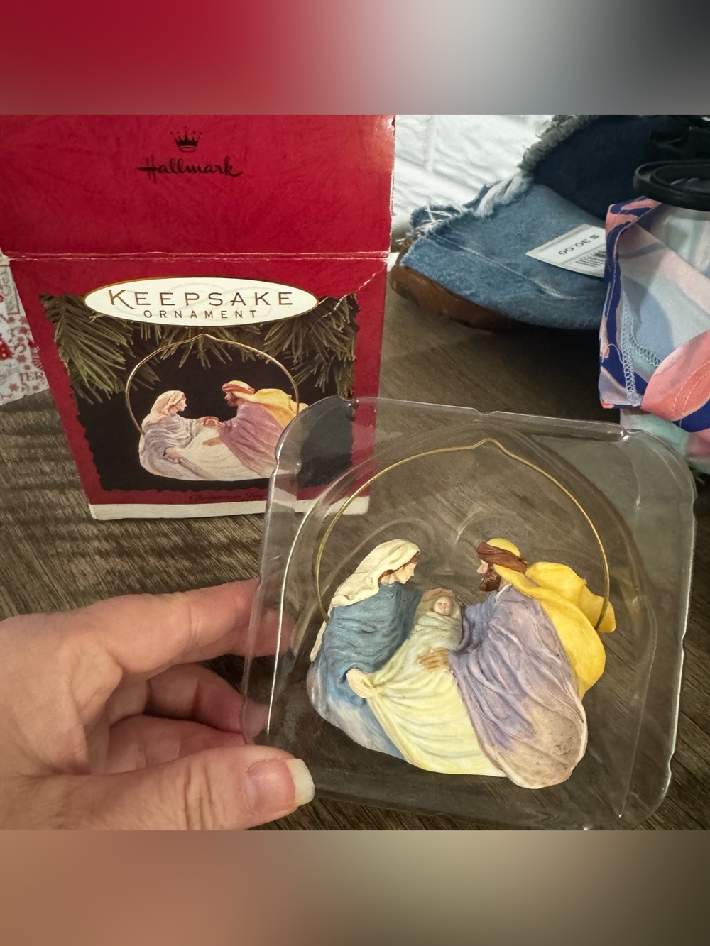Vintage 1995 Hallmark Keepsake Ornament Christmas Joy Nativity Scene